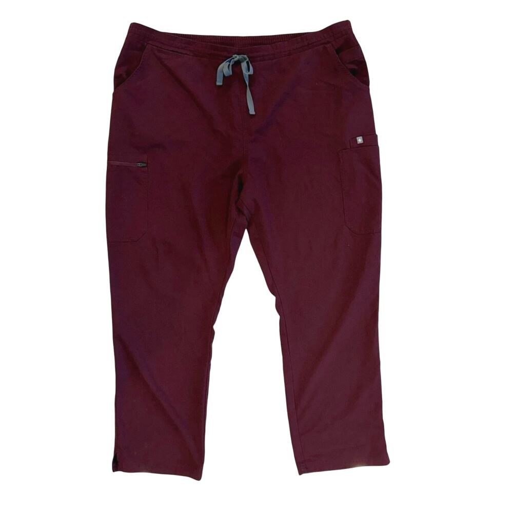 Figs Men's Cairo Straight-Leg Scrub Pant Maroon Size XXL